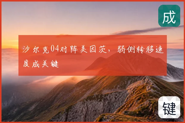 沙尔克04对阵美因茨，弱侧转移速度成关键